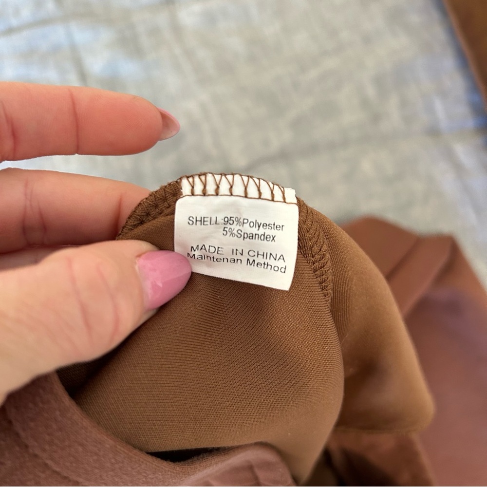 Women's Brown Jumpsuit Set - Picture 7 of 11